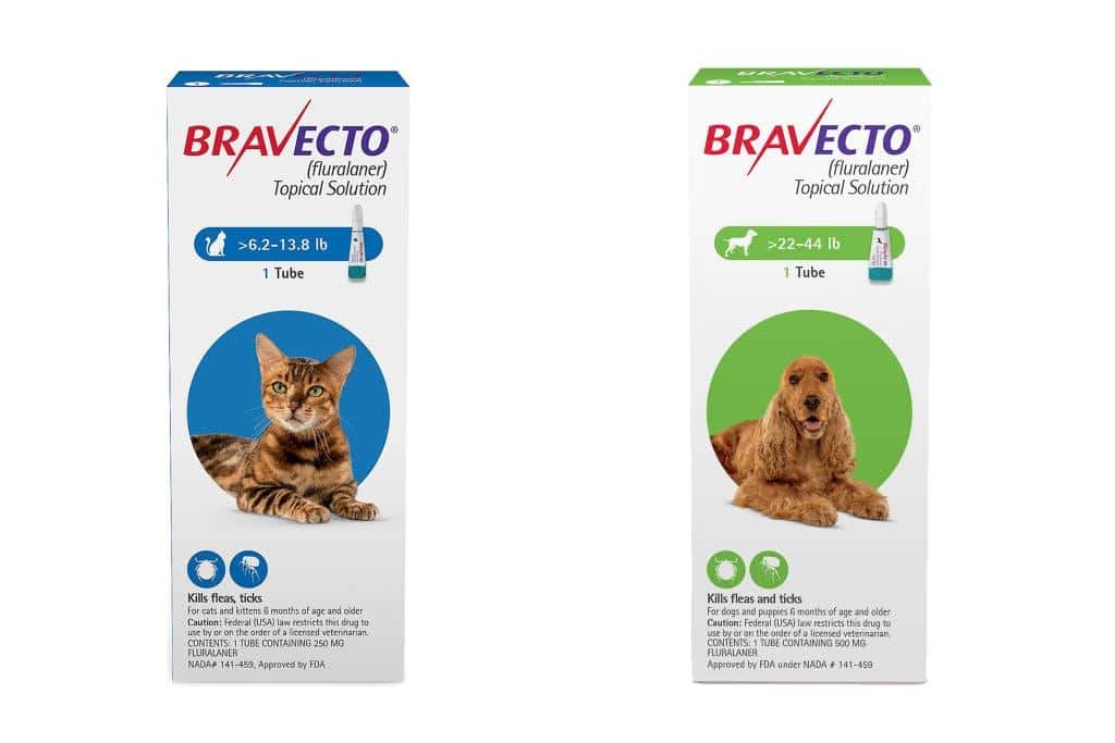 Bravecto Topical Solution packaging for Dogs and Cats